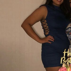 Navy jean dress